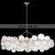 Nordic modern  glass chandelier is used in villa hotel indoor living room bedroom decoration lighting metal brass chandelier