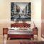 wall art paris street black and white oil painting on canvas ZQ-30