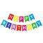 Wholesale 16.5x11.5cm Hot Stamping Fishtail Happy Birthday Banners for Party Decorations