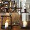 metal hurricane lantern candle holder with clear glass/ large candle holder manufacture