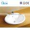 Chinese washroom white ceramic under counter basin