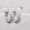 China jewellery ss 925 silver CZ hoop ring type earring wholesale