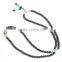Tibetan Meditation 108 Mala Beads Bracelet Necklace Obsidian Turquoise - Prayer Yoga Mantras