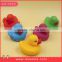 Plastic bath toys for children, bath vinyl duck BPA free baby toys, floating bath duck kids soft toy for sale