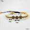 2016 Men Gold Bracelets / Macrame Bracelet 18k Rose Gold Plated / Mens 18k solid glod bracelet
