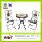 2016 Patio Mosaic Tile Metal Garden Table And Chair Cheap Outdoor Cast Iron Garden Furniture                        
                                                Quality Choice