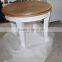 French Rustic Modern Coffee Side Table Solidwood Side White Cafe Table