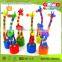 6Design Colorful Dancing Wooden material Kids Giraffe Toys