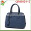 2016 women fashion handbag zipper Women black tote bag, women casual shoulder bag QM1024-1