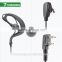 Ear hook type stereo earphone headset with PTT for two way radio