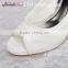 Wholesale China manufacturer women satin dress bridal whote shoes peep toe wedding high heels
