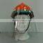 headgear with PC face visor safety anti-impact face visor nylon headgear with helmet manufacturer in China