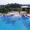 25*25mm outdoor swimming pool wall tile blue white mixed mosaic