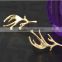 Best selling Christmas jewelry gold plated zinc alloy thorn pin antler brooch