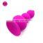 Silicone anal beeds plug with sucker sex toys F029