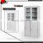 Steel office file cabinet half glass sliding door cupboard
