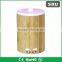 Mini LED light household aroma diffuser air moistener made of natural bamboo