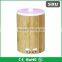 Mini LED light household aroma diffuser air moistener made of natural bamboo