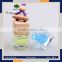 Customized logo printing vent air freshener car perfume with wooden cap