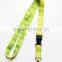 2016 cheap custom polyester screen printing lanyards heat transfer neck strap