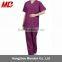 V-neck Polycotton Nurse Scrub Suit Designs Customization uniform