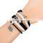 Metal Charm l Love Wisconsin Bracelet Leather Infinity Bracelet Wholesale
