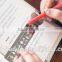 Gold plated Finished Metal Hollow Out Bookmark Present with ribbon for promotion
