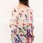 SheIn Images Of Lady Butterfly Print Chiffon Poncho Tops Shirt Blouse                        
                                                Quality Choice