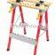 Adjustable wooden folding mechanics work bench for wood working