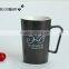 creative simple hot-selling 520 and 1314 black and white lovers matte ceramic mug