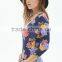 2014 Bodysuit Floral Printed Apparel for Women bodysuit cheap female clothing                        
                                                Quality Choice