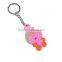 fashion soft silicone car plate shape key chain