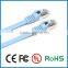 Blue color 4 pairs 32awg copper shielded twisted pair cable cat 6 flat patch cord