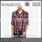 women new pattern design black and red check plaid shirt wholesale OEM