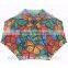 Automatic design light frame promotion custom 3 foldable umbrella