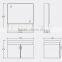 wooden mounted hotel vanity mirror cabinet, economic hanging bathroom vanity