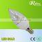 CE RoHS AC220V best price c37 e27 5w led candle bulb