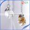 20mm clear transparent dried flower resin ball pendant with wish necklace