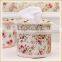 Home decoration circular fabric paper tissue box
