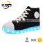 2016 Battery Operated LED Shoes Light Men LED Light Up Canvas Shoe