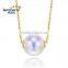 AAA grade fashionable Akoya pearl pendant 18k gold pendant 8-8.5mm round pearl pendant necklace