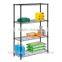 4 level Black Powder Coating Wire Shelving Storage Unit