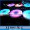 newely design round RGB color changing rechargeable interactive iIllusion lighted disco dance floor