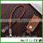 Luxury man genuine leather D ring usb cable keychain