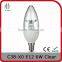 C38 TUNABLE 500LM 6W 40WE E12 CANDLE CLEAR BULB WITH UL STANDARD