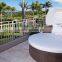 2017 Trade Assurance Comfortable Round Shape pe Round Rattan Wicker Chaise Sun Daybed With Plastic Canopy