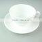 cheap stock pure white ceramic porcelain tea cup and saucer set