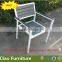 Modern dining table set plastic wood garden dining furniture