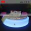 New design bed room furniture glow bed luxury Circle shape hotel bed disco glowing furniture with LED lighting