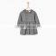 Latest Children Winter Plush Check Dress With Peter Pan Collar Design Children Girls Kids Clothes Garment 2016 HSD5797